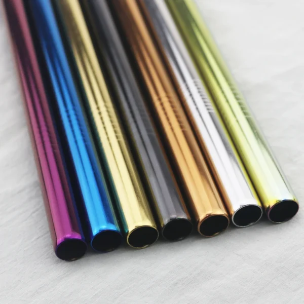 Wide Stainless Steel Smoothie Straws