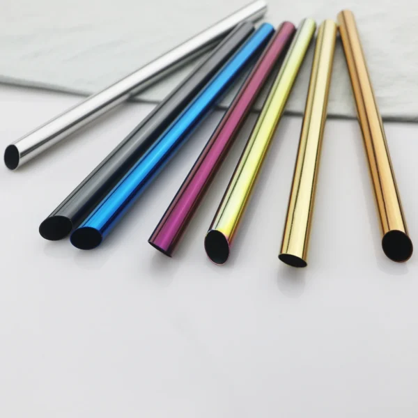 Wide Stainless Steel Smoothie Straws