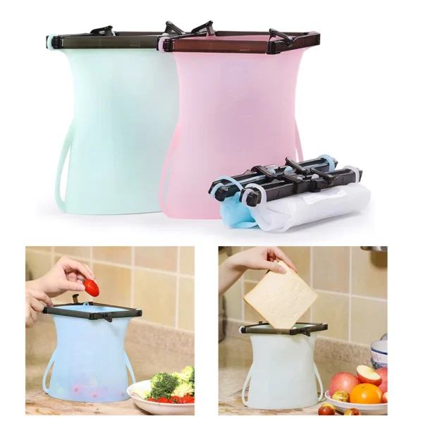 Reusable Silicone Food Storage Bags