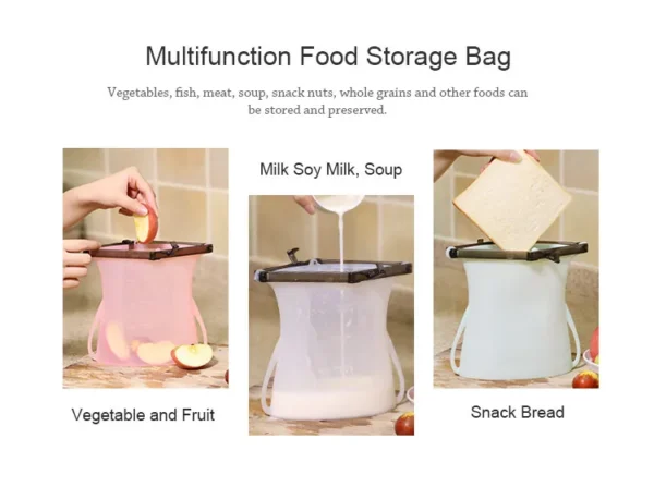 Reusable Silicone Food Storage Bags