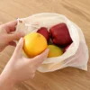 Reusable Cotton Mesh Produce Bags