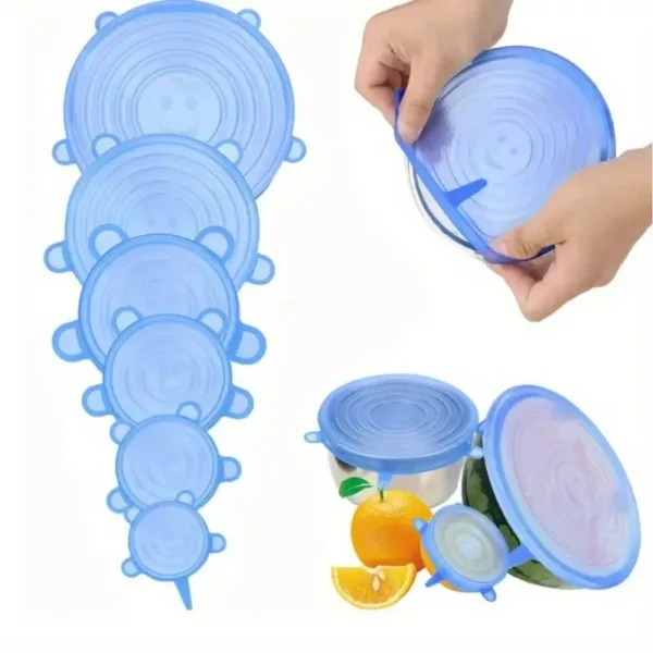 Adaptable Silicone Stretch Lids — 12 Pack