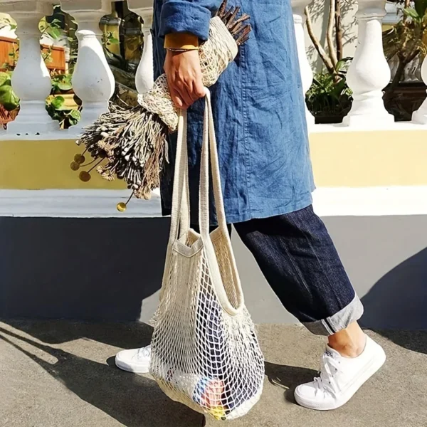 Reusable Cotton Net Grocery Tote