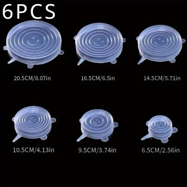 Silicone Stretch Lids — Set of 6