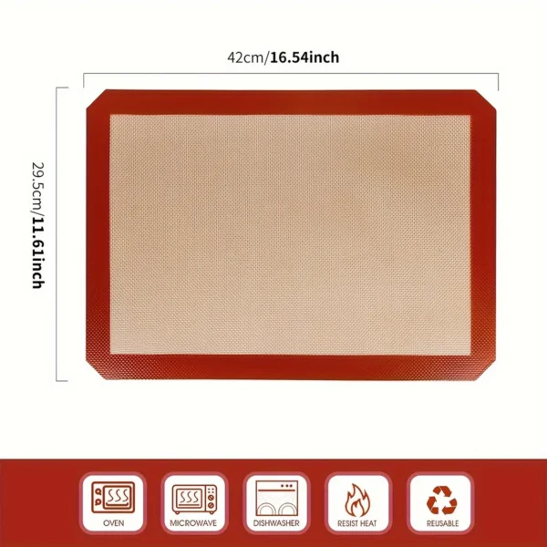 Reusable Silicone Baking Mat — 16.5 x 11.6 in