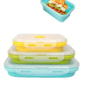 Collapsible Silicone Food Containers — 3 Pack