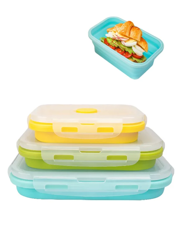 Collapsible Silicone Food Containers — 3 Pack