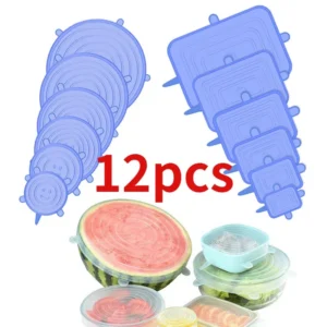 Adaptable Silicone Stretch Lids — 12 Pack