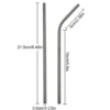Black Stainless Steel Reusable Straw Set