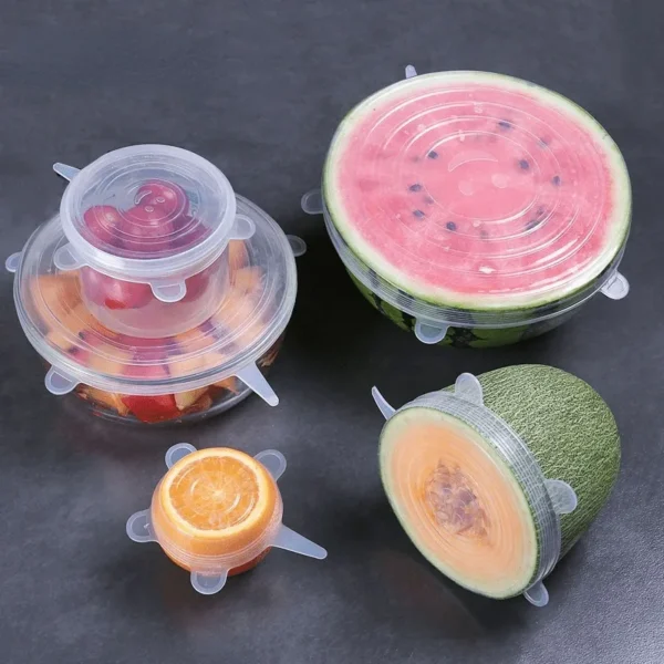 Silicone Stretch Lids — Set of 6