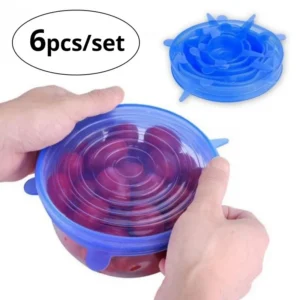 S4c634a4351a846c49ed9d345d8ceff5d8.webp Silicone Stretch Bowl Lids — 6 Piece