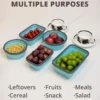 Collapsible Silicone Food Containers with Lids