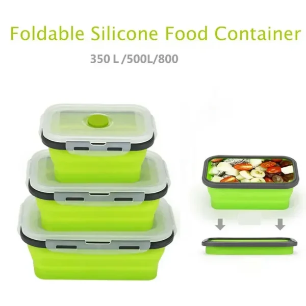 Collapsible Silicone Bento Lunch Box