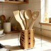 Bamboo Kitchen Utensil Set with Holder