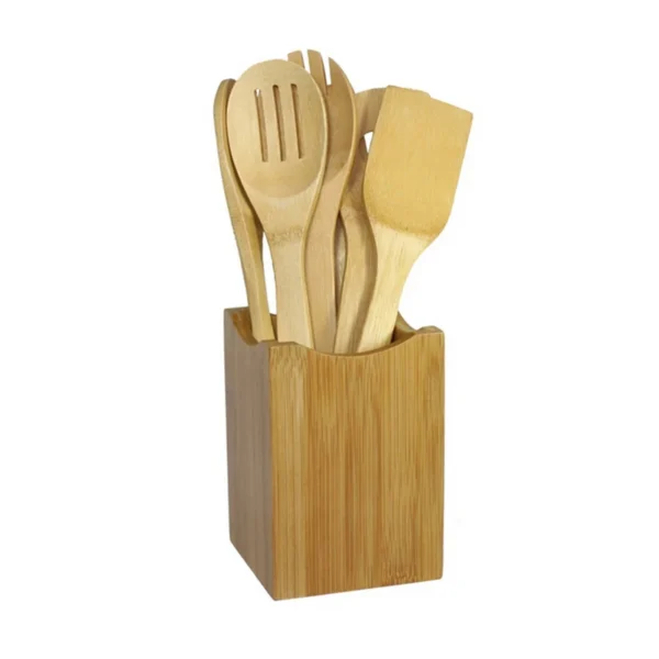 Bamboo Cooking Utensils — 6 Piece Set