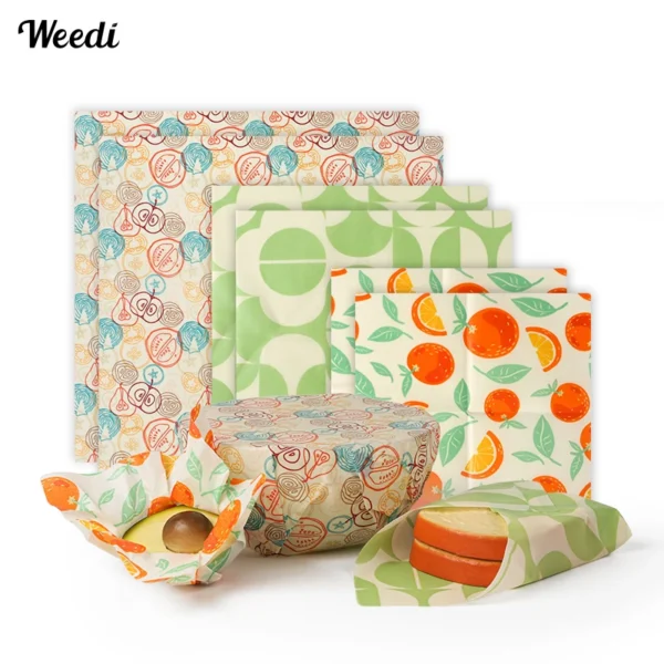 Reusable Beeswax Food Wraps — 9 Pack