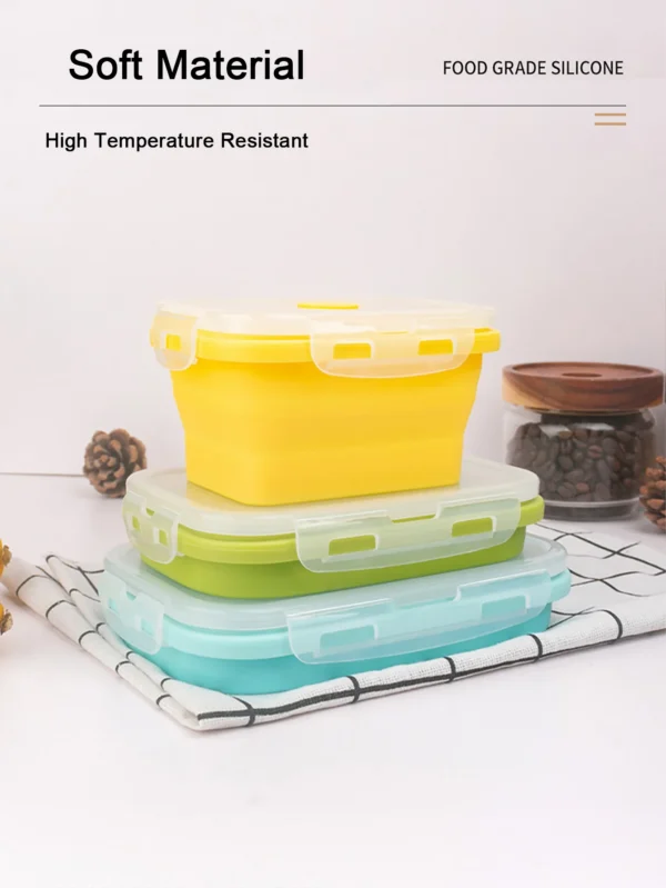 Collapsible Silicone Food Containers — 3 Pack
