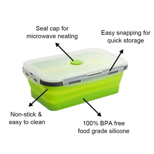 Collapsible Silicone Bento Lunch Box