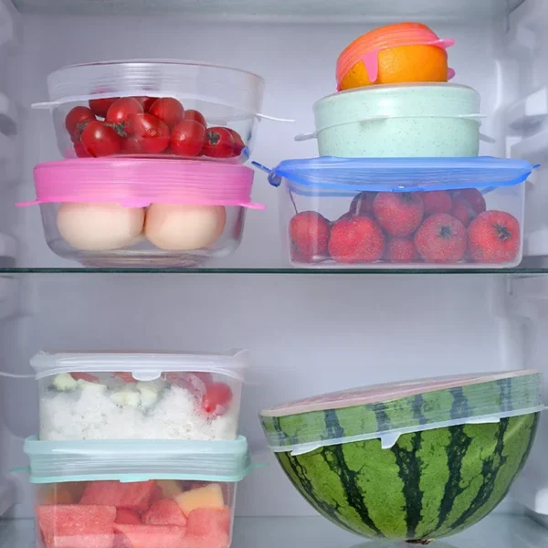 Adaptable Silicone Stretch Lids — 12 Pack