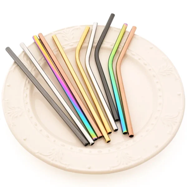 Stainless Steel Straw Set — 8 Piece