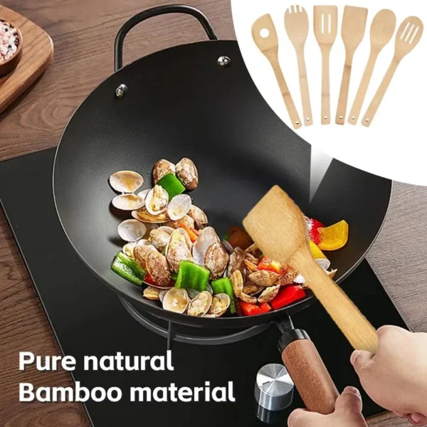Bamboo Wooden Cooking Utensil Set