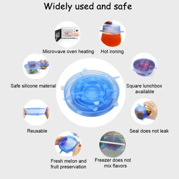 Silicone Stretch Bowl Lids — 6 Piece