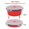 Collapsible Silicone Food Container with Lid