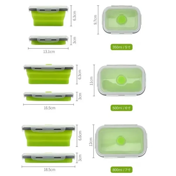 Collapsible Silicone Bento Lunch Box