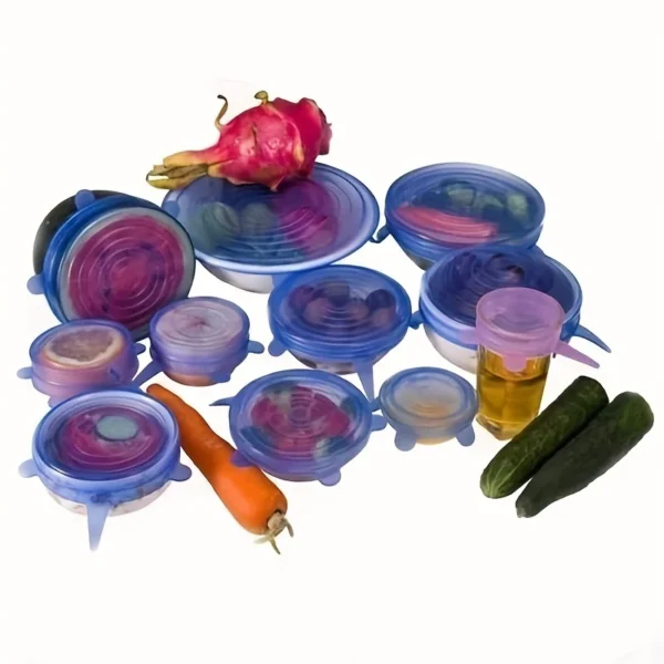 Reusable Silicone Stretch Lids — 6 Pack