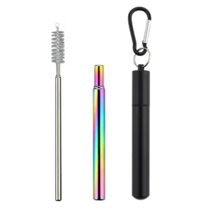 S824fd650006c45349b64421dfffded3bd.webp Telescopic Stainless Steel Straw Set