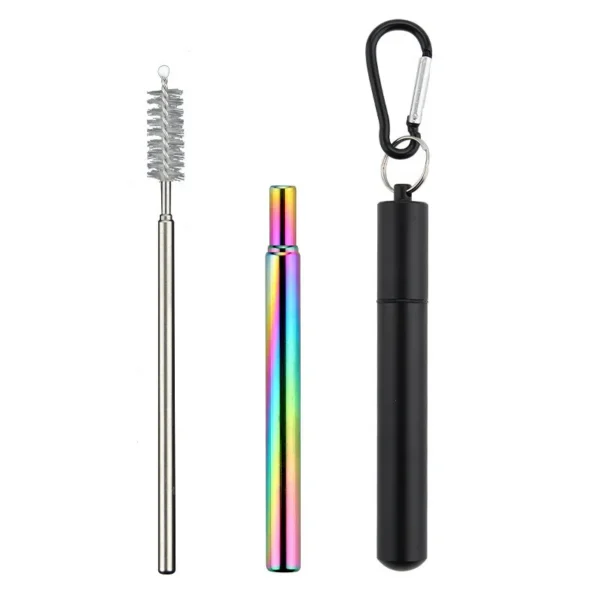 Telescopic Stainless Steel Straw Set