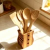 Bamboo Kitchen Utensil Set with Holder