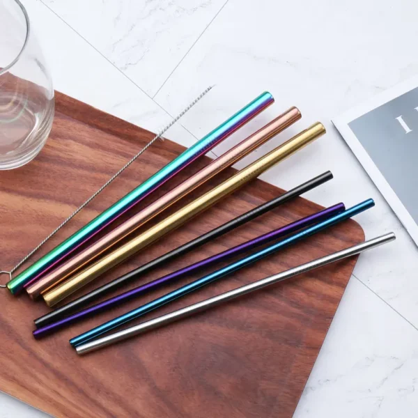 Stainless Steel Reusable Straw Set