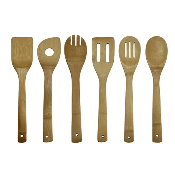 Bamboo Cooking Utensils — 6 Piece Set
