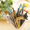 Black Stainless Steel Reusable Straw Set
