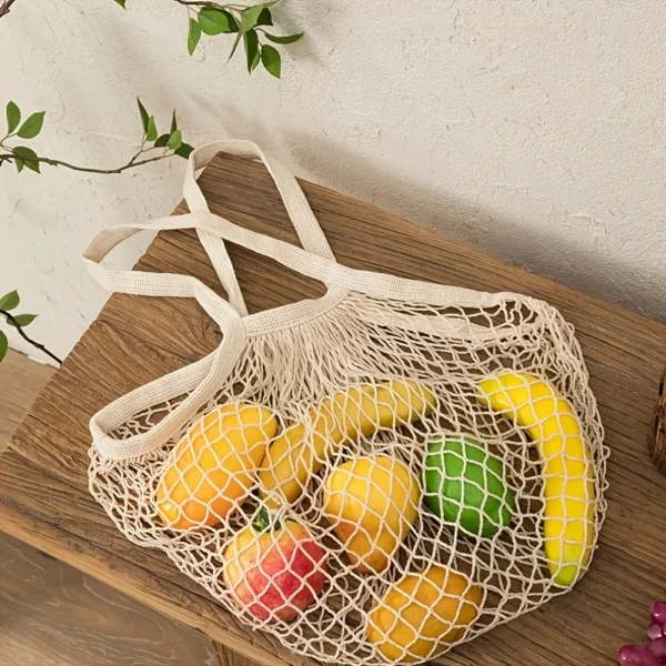 Reusable Cotton Net Grocery Tote