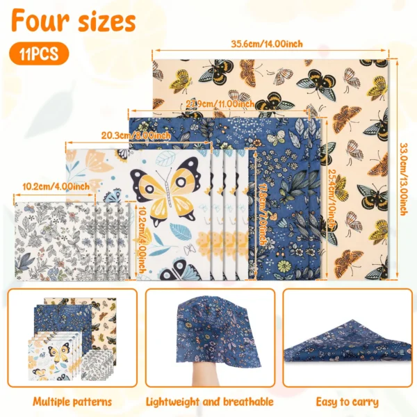 Sa6490ab74a8b47a591a4ac4b36939c55p.webp Beeswax Food Wraps — 11-Pack Set