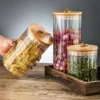 Safbeb9139c564025858280a5f9cf80efo.webp Glass Storage Jars with Bamboo Lids — Set