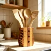 Bamboo Kitchen Utensil Set with Holder