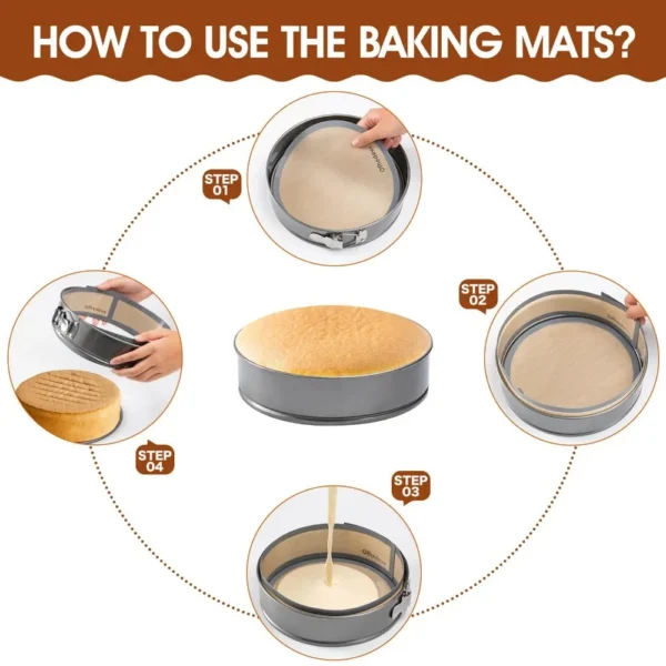 Round Non-Stick Silicone Baking Mat