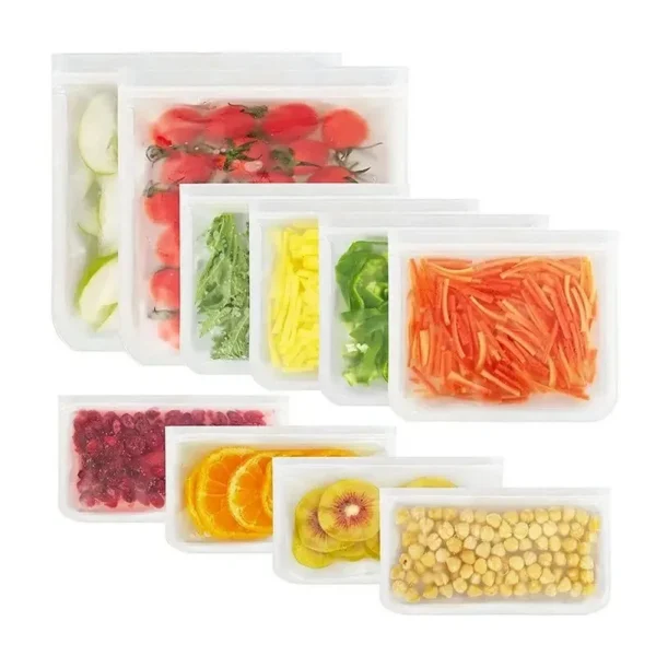 Silicone Food Storage Set — Bags & Containers