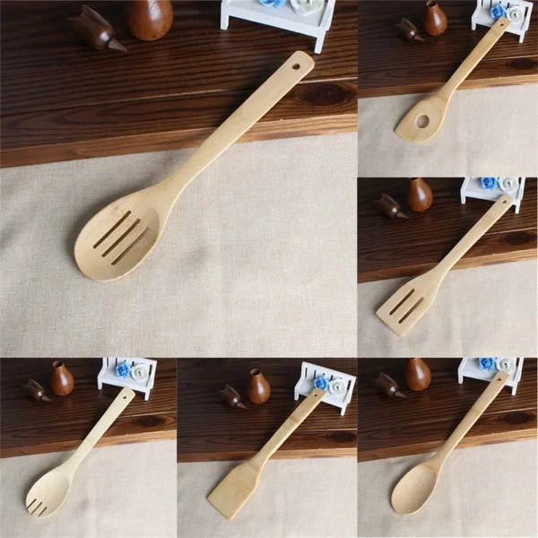Bamboo Cooking Utensils — 6 Piece Set