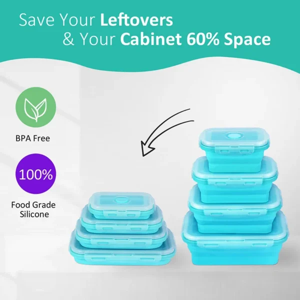 Collapsible Silicone Bento Container Set