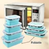 Collapsible Silicone Food Containers with Lids
