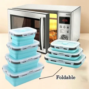 Collapsible Silicone Food Containers with Lids