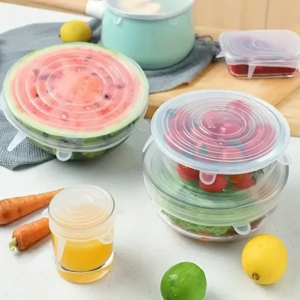 Adaptable Silicone Stretch Lids — 12 Pack