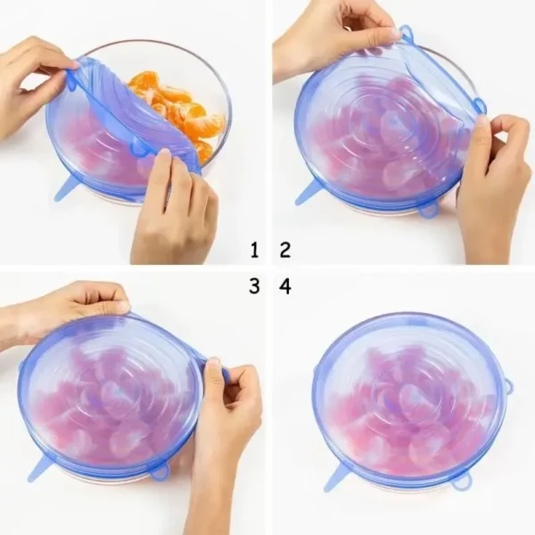 Silicone Stretch Bowl Lids — 6 Piece