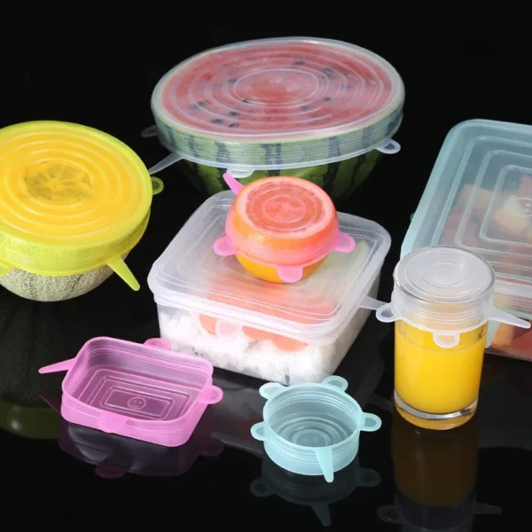 Adaptable Silicone Stretch Lids — 12 Pack