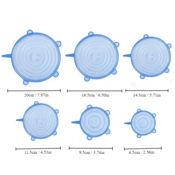 Silicone Stretch Bowl Lids — 6 Piece
