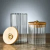 Sec088e3a13a94aa894f277ee18e691526.webp Glass Storage Jars with Bamboo Lids — Set